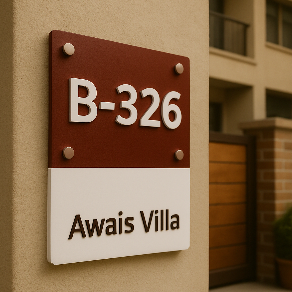 HOUSE Name signs in pakistan