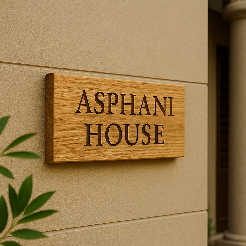 Timber Mark - Wooden House name plate