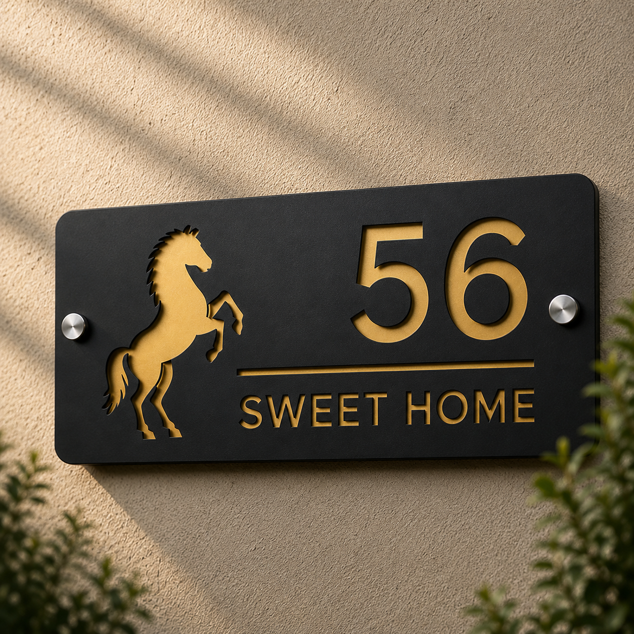 Horse Lover House Name Plate