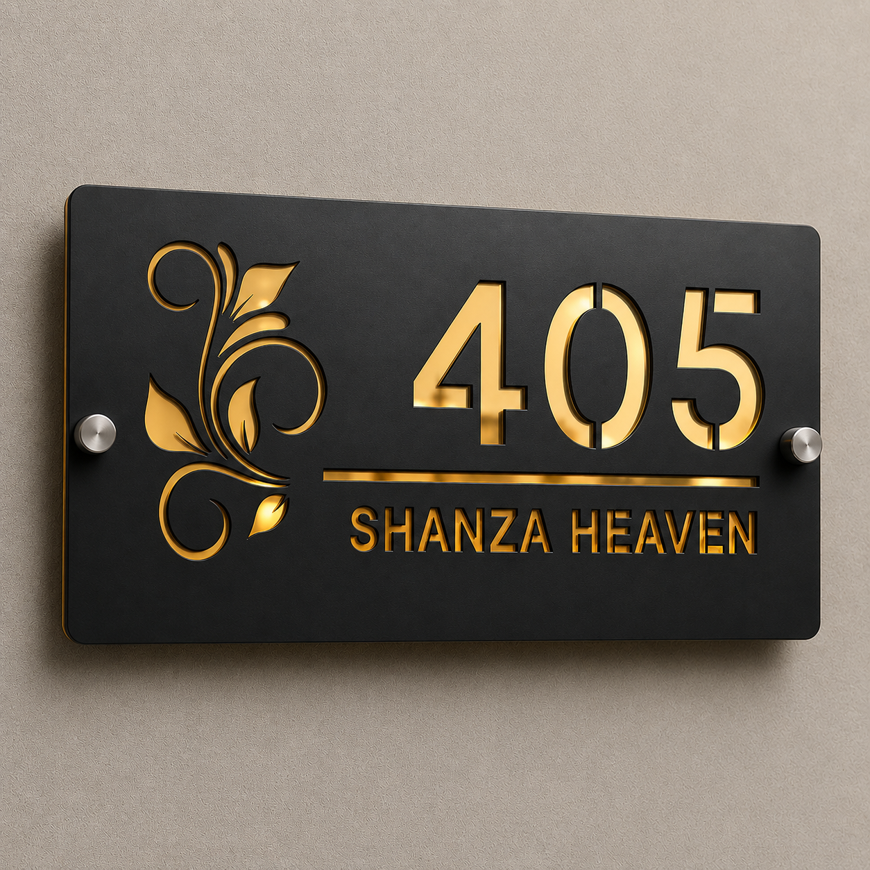 Luxury Name Plate Sign