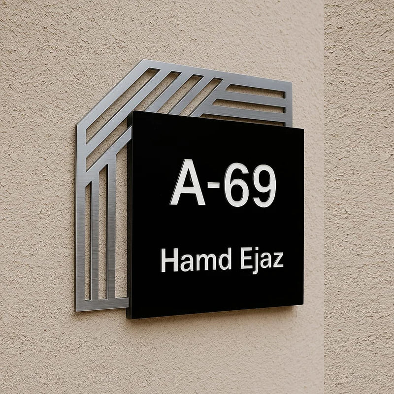 Minimalist House Name Plate