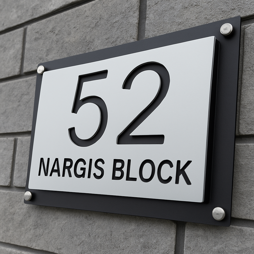 House name plate for home