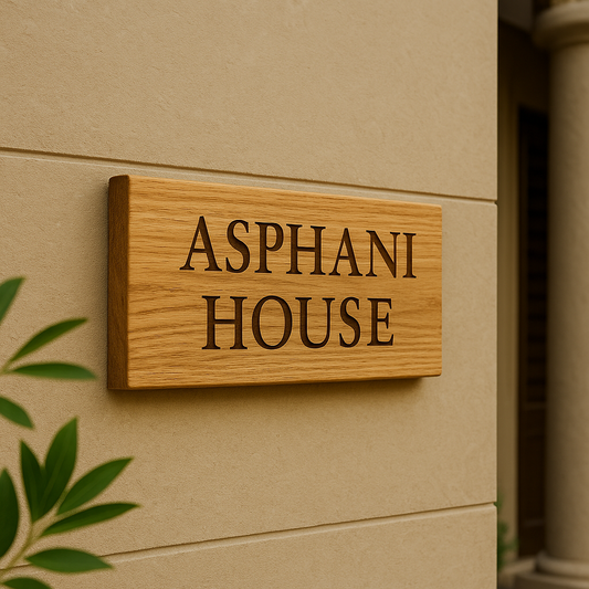 Timber Mark - Wooden House name plate
