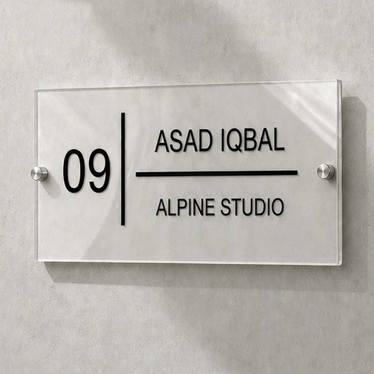 Crystal Apartment Name Plate