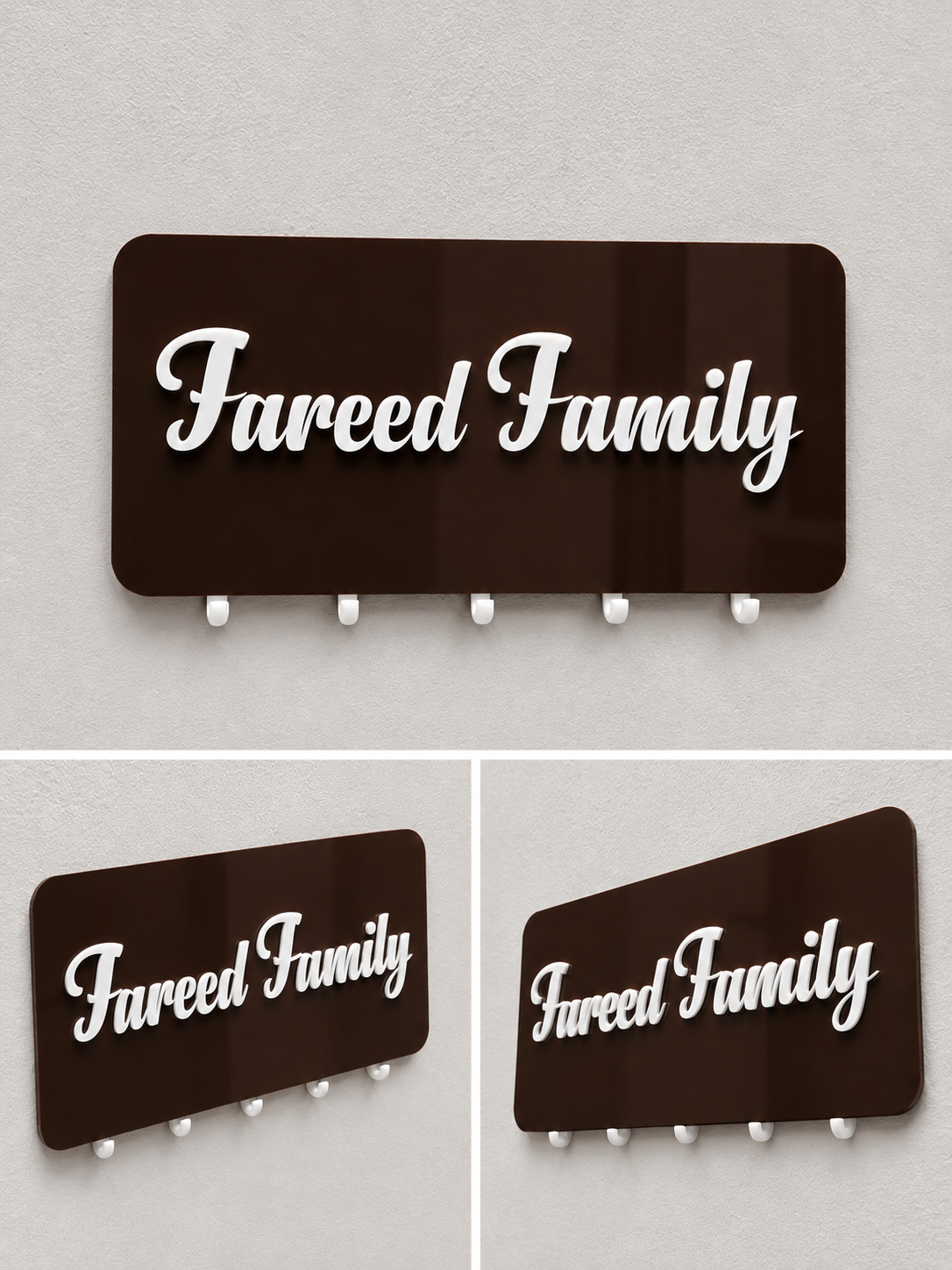 Family Name Wall Key Organizer