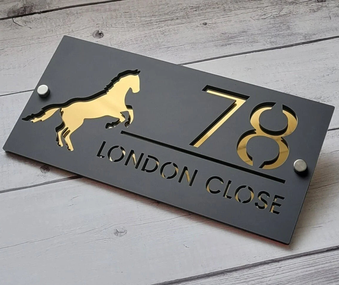 Horse Lover House Name Plate
