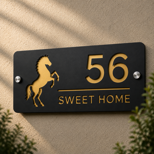 Horse Lover House Name Plate