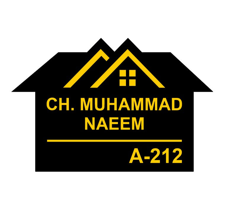 Hut Shaped House Name Plate