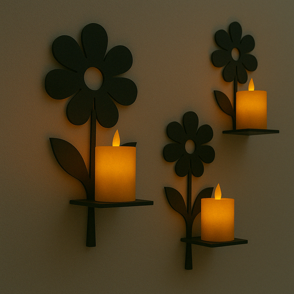 Flower Wall candle Holders